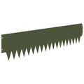 vidaXL Obrubník trávnika 10 ks 103 x 25 cm Oceľ Olivovo zelená