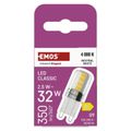LED žiarovka Classic JC / G9 / 2,5 W (32 W) / 350 lm / Neutrálna biela