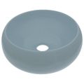 vidaXL Luxusné umývadlo, okrúhle, matné svetlomodré 40x15 cm, keramika
