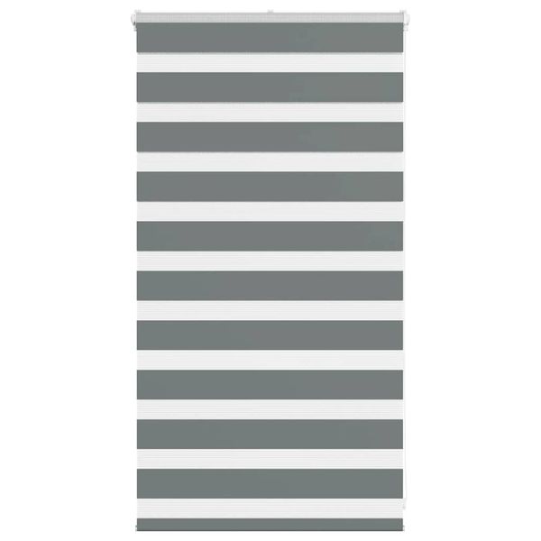 vidaXL Zebra roleta tmavošedá 70x100 cm šírka látky 65,9 cm polyester