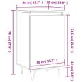 vidaXL Komoda čierna 40x35x70 cm kompozitné drevo