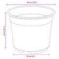 vidaXL Kulatý kvetináč 200 ks Čierna Ø 10 x 8 cm Plast