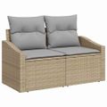 vidaXL Sada pohoviek 7 ks polyratan