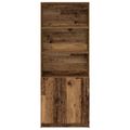 vidaXL Vysoká skrinka staré drevo 70x35x180 cm kompozitné drevo