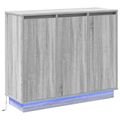 vidaXL LED komoda Sivý Sonoma 90 x 32 x 75 cm Kompozitné drevo
