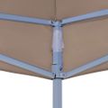 vidaXL Strecha na párty stan 2x2 m, sivohnedá 270 g/m²