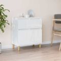 vidaXL Komoda vysoký lesk biela 60x35x70 cm spracované drevo
