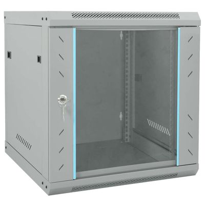 vidaXL Sieťový kabinet s úložiskom Sivá 53 x 60 x 60 cm Oceľ