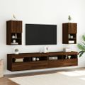 vidaXL TV skrinky s LED svetlami 2 ks hnedý dub 30,5x30x60 cm