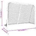 vidaXL Hokejová bránka červeno-biela 153x60x118 cm oceľ a polyester