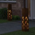 vidaXL Solárne LED svetlo na chodník 2 ks Teplá biela 18 x 18 x 80 cm