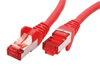 S/FTP patchkábel kat. 6, LSOH, 0,15m, červený
