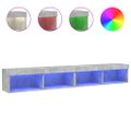 vidaXL TV skrinky s LED svetlami 2 ks betónovo sivé 100x30x30 cm
