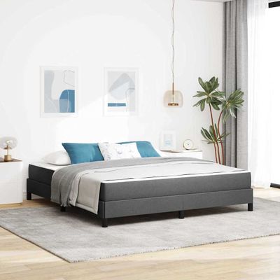vidaXL Posteľ s pružinovým rámom Tmavo šedá 180 x 200 cm látka
