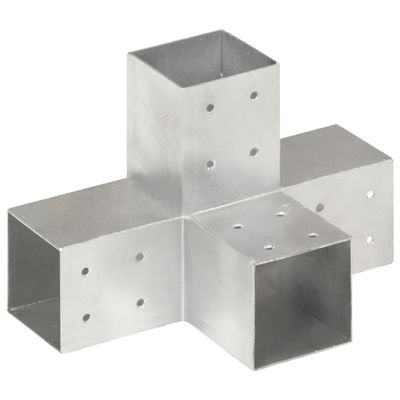 vidaXL Trámová spojka v tvare X 81x81 mm pozinkovaný kov