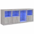 vidaXL Komoda s LED svetlami sivá sonoma 164x37x67 cm