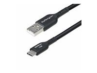 StarTech 4m (13ft) USB-A to USB-C Charging Cable, Charger Cord, M/M - USB kábel - USB (M) do USB-C (M) - USB 2.0 - 3 A - 4 m - neobsahuje halogén, pasívny, nabíjanie a synchronizácia, USB Fast Charge (15W) - čierna