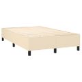vidaXL Posteľný rám s boxspringom krémová 120x200 cm látka