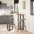 vidaXL Nohy barového stola v tvare T, 2 ks, antracitové, 60x35x(110-111) cm, oceľ