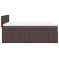 vidaXL Boxspring posteľ s matracom tmavohnedá 160x200 cm látka