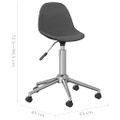 3086063 vidaXL Swivel Dining Chairs 6 pcs Dark Grey Fabric (3x333466)