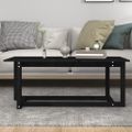 vidaXL Konferenčný stolík čierny 110x55x45 cm borovicový masív