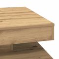 VidaXL Konferenčný stolík otočný o 360stupňov dub artisan 70x70x34,5cm