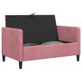 vidaXL Sofa s úložným priestorom Ružová 122 x 78 x 87 cm Polyester