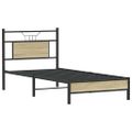 vidaXL Posteľný rám bez matraca dub sonoma 80x200 cm kompozitné drevo