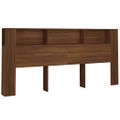 vidaXL Čelo postele so skrinkou hnedý dub 220x18,5x104,5 cm