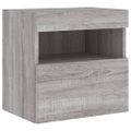 vidaXL TV nástenné skrinky s LED svetlami 2 ks sivé sonoma 40x30x40 cm