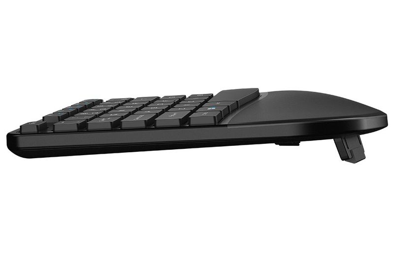 GENIUS Ergo KB-700/ Drôtová/ Copilot/ ergonomická/ predložka/ USB/ CZ+SK layout Klávesnica, drôtová, ergonomická, USB, 1,5m, CZ+SK layout, čierna
