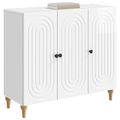 vidaXL Servírovacia skriňa Biela s vysokým leskom 89 x 34,5 x 80 cm