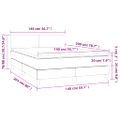 vidaXL Posteľný rám boxspring s matracom modrý 140x200 cm látka