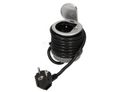 Zapuštěná zásuvka ORNO OR-AE-1373 230V + USB nabíjecí, stříbrná, přívod 1,8m