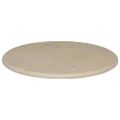 vidaXL Stolová doska krémová Ø70x2,5 cm mramor