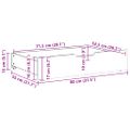 vidaXL Zásuvky pod posteľ s kolieskami 2 ks 80x55x17 cm borovica