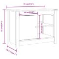 vidaXL TV skrinka biela 70x36,5x52 cm masívna borovica