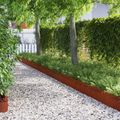 vidaXL Obrubníky trávnika 30 ks 103 x 0,05 x 22 cm Hrdzavý