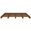 vidaXL Posteľný rám medovo-hnedý 200x200 cm masívna borovica