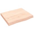 vidaXL Nástenná polica 60x50x(2-6) cm neošetrený dubový masív