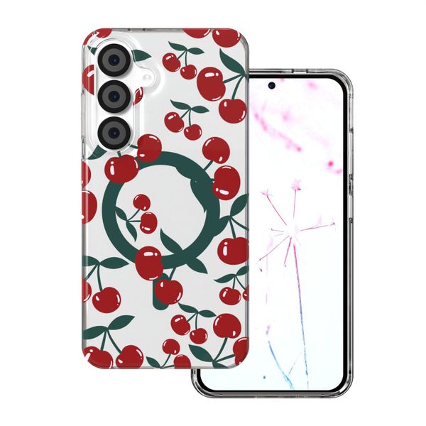 Cherry Mag puzdro pre Samsung Galaxy S24 / S25 transparentné