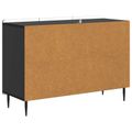 vidaXL Servírovacia skriňa Čierna 89 x 34,5 x 62 cm Kompozitné drevo