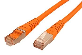 S/FTP patchkabel kat. 6, 0,3m, oranzový