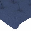 vidaXL Čelo postele so záhybmi modré 83x16x118/128 cm látka