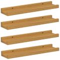 vidaXL Stenná polica Nástenná montáž 4 ks Béžová 40 x 9 x 3 cm