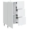 vidaXL Servírovacia skriňa Biela 66 x 34,5 x 91,5 cm Kompozitné drevo