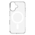 Magnetické puzdro Anti Shock 1,5 mm pre iPhone 16 6,1" priehľadné veľký otvor + tlačidlo