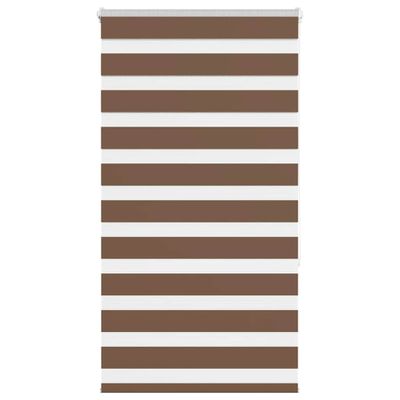 vidaXL Zebra roleta hnedá 90x150 cm šírka látky 85,9 cm polyester