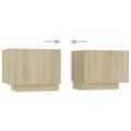vidaXL TV skrinka s LED svetlami dub sonoma 300x35x40 cm